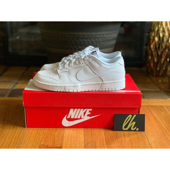 Size 8.5 W Nike Dunk Low "Triple White" - Picture 1 of 5